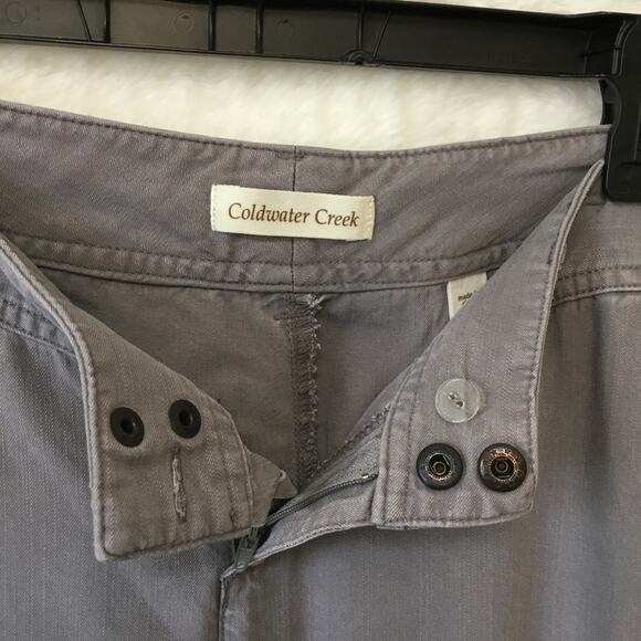 Coldwater Creek Gray with Bottom Button Up Pants - Picture 4 of 9